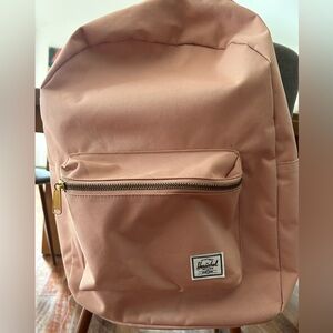 Herschel Pink Backpack with gold zippers